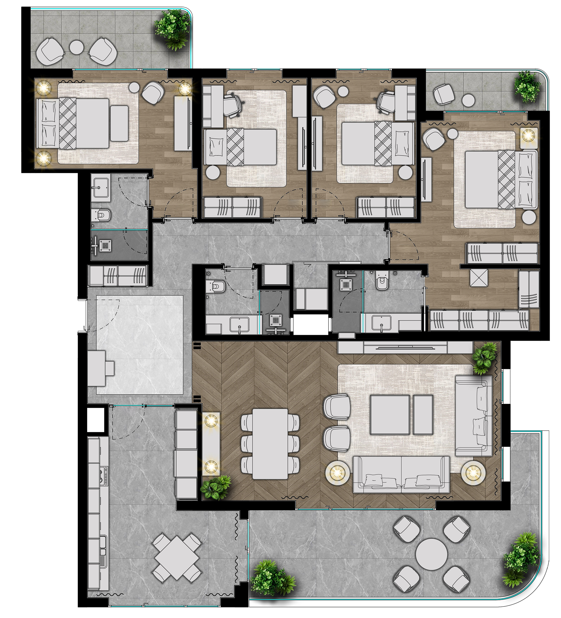 4+1 - A DAİRE PLANI