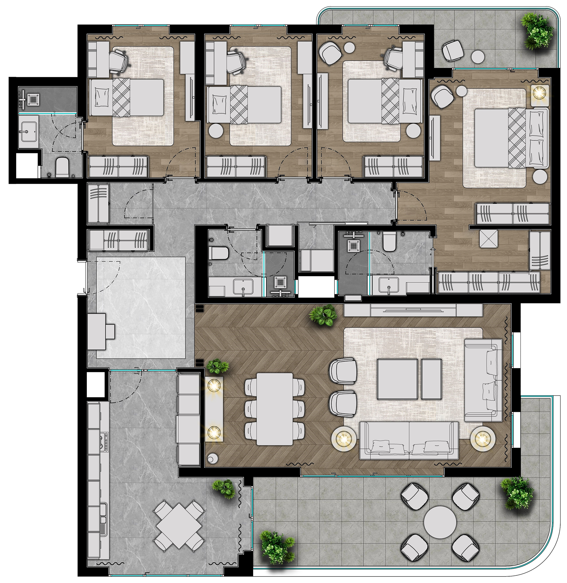 4+1 - B DAİRE PLANI