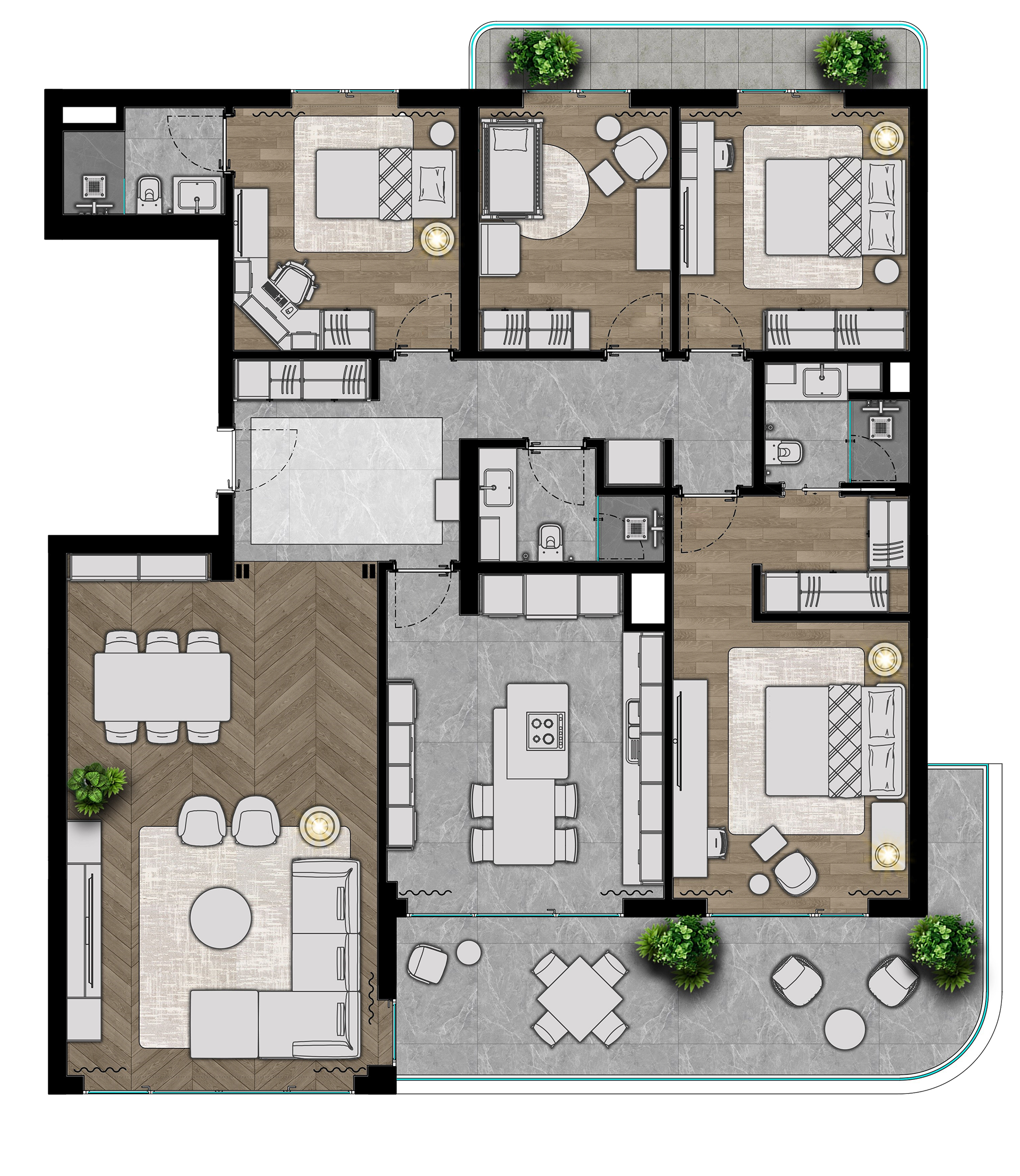 4+1 - C DAİRE PLANI