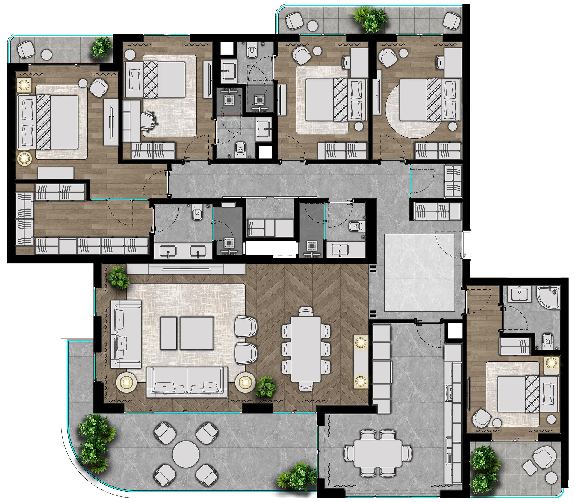 5+1 DAİRE PLANI