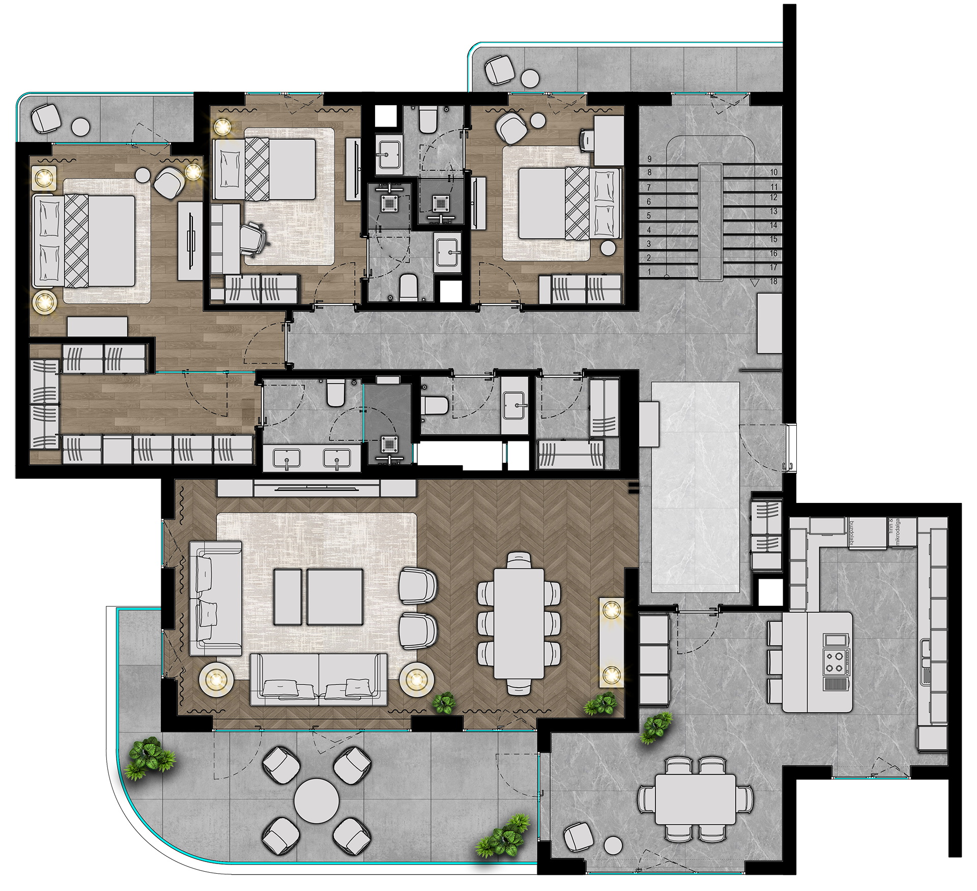A BLOK PENTHOUSE GİRİŞ KAT